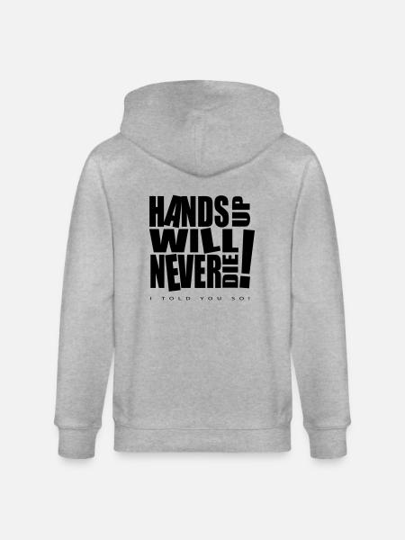 HUWND Logo Klassic - Stanley/Stella Unisex Bio-Kapuzenjacke CULTIVATOR - Grau meliert