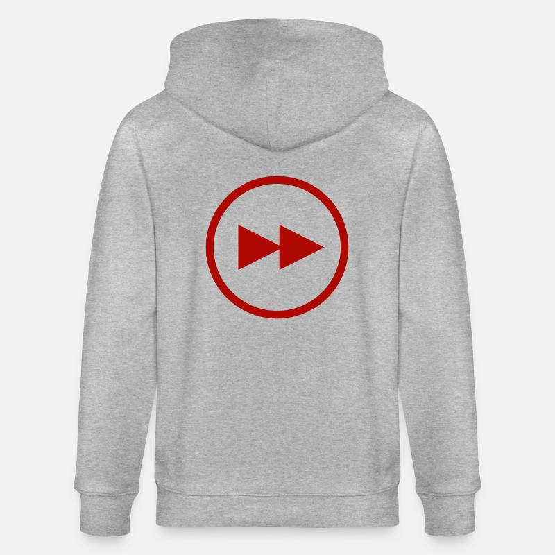 Fast forward red - Stanley/Stella Unisex Bio-Kapuzenjacke CULTIVATOR  - Grau meliert