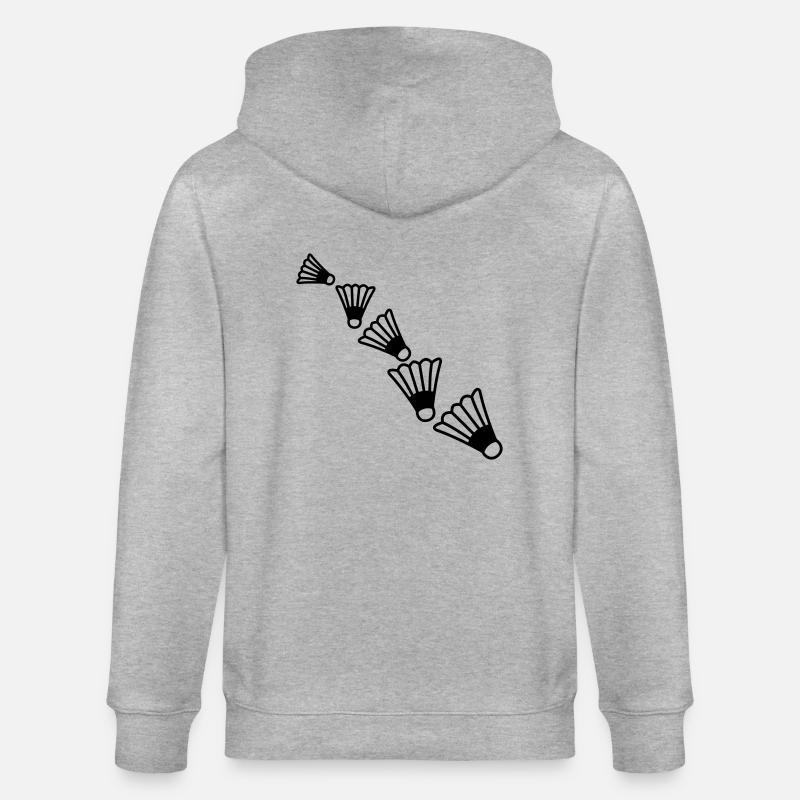 Badmintons Pattern - Stanley/Stella Unisex Bio-Kapuzenjacke CULTIVATOR  - Grau meliert
