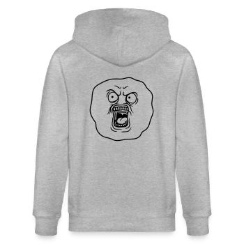 face head shouting screaming bellowing aloud boese a - Stanley/Stella CULTIVATOR  Unisex Organic Hooded Jacket - heather grey - Back - Luana (180cm)