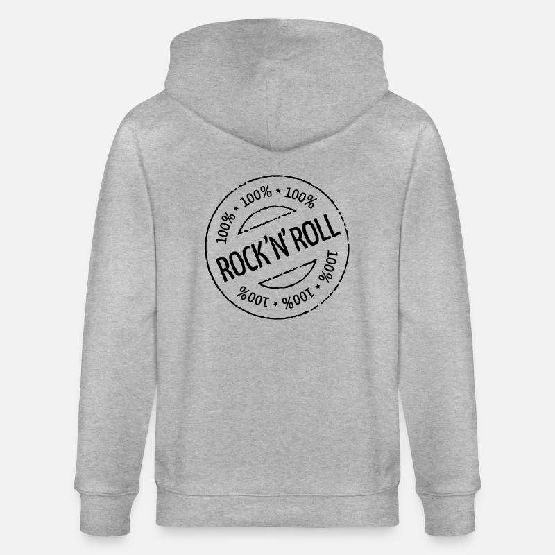 Timbre 100% Rock 'n' Roll - Veste à capuche bio CULTIVATOR Stanley/Stella Unisexe - gris chiné
