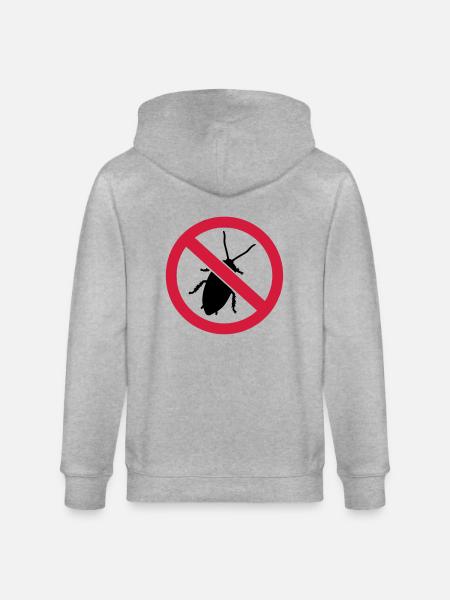 Cockroach - Stanley/Stella CULTIVATOR  Unisex Organic Hooded Jacket - heather grey
