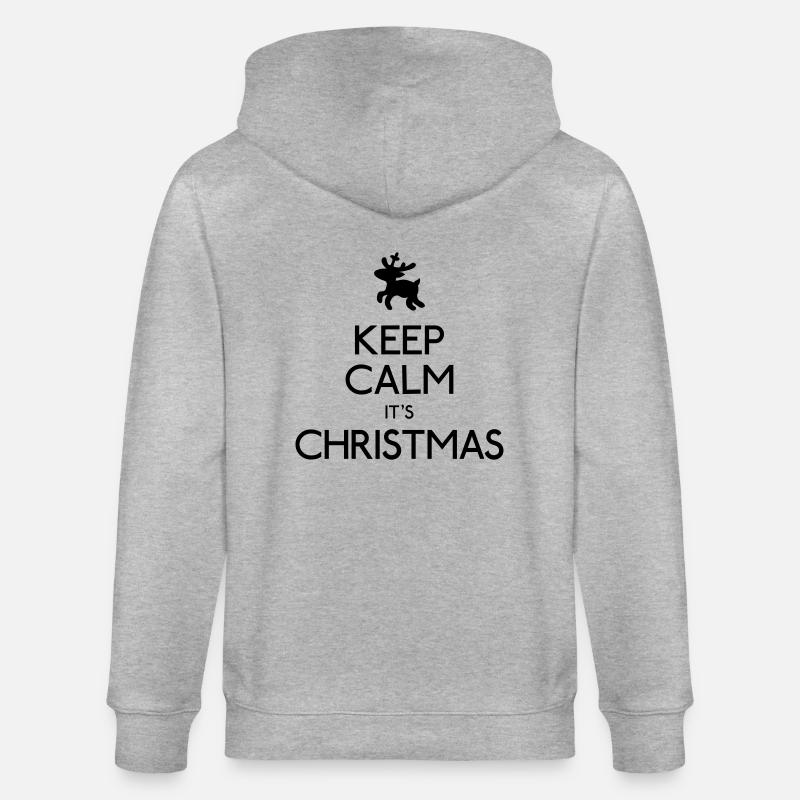 Keep Calm Christmas - Stanley/Stella Unisex Bio-Kapuzenjacke CULTIVATOR  - Grau meliert