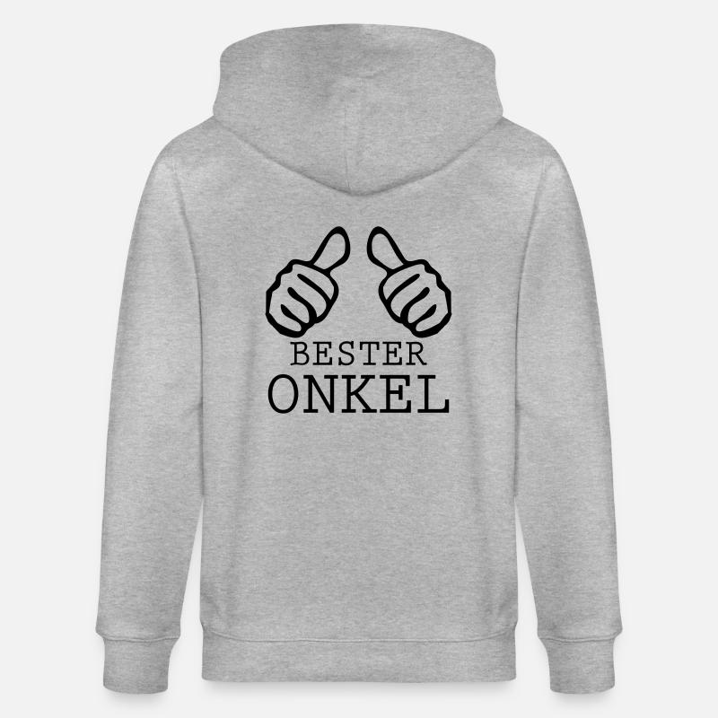 bester onkel - Stanley/Stella Unisex Bio-Kapuzenjacke CULTIVATOR  - Grau meliert