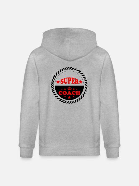 Super coach - Stanley/Stella CULTIVATOR Unisex Organic Hooded Jacket - heather grey