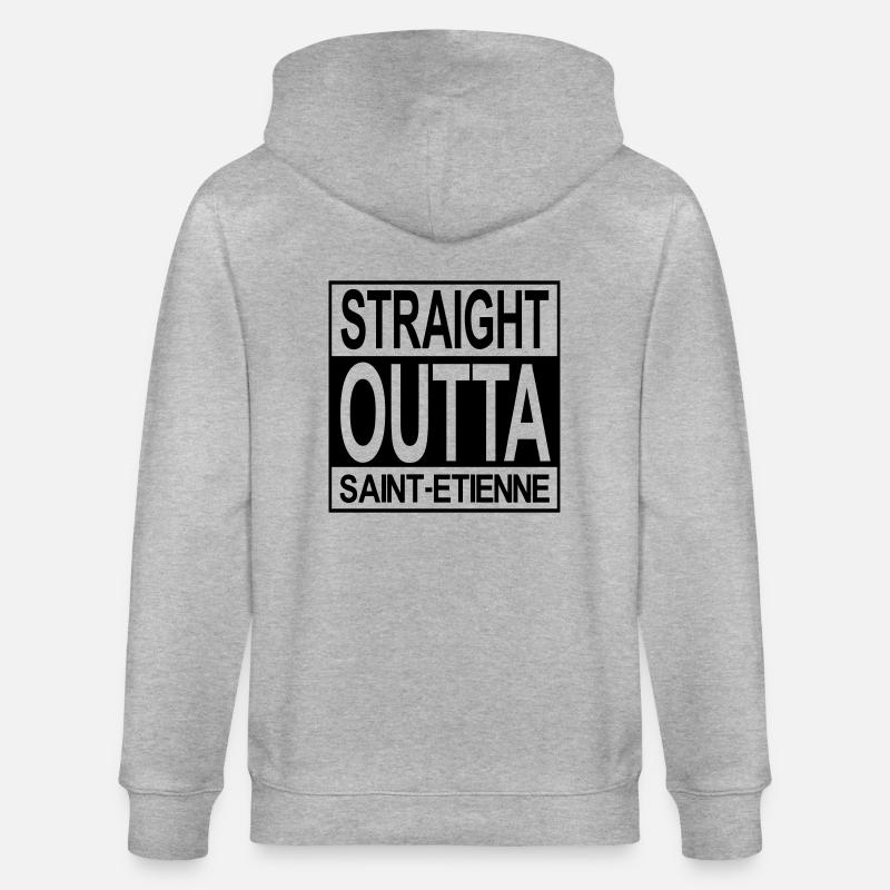 Straight outta Saint-Étienne - Veste à capuche bio CULTIVATOR Stanley/Stella Unisexe - gris chiné