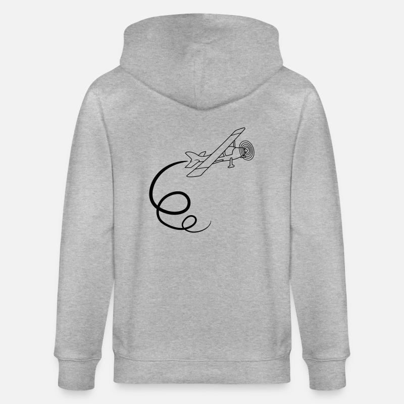 looping kunstflug kunstflieger propeller kleinflug - Stanley/Stella Unisex Bio-Kapuzenjacke CULTIVATOR  - Grau meliert