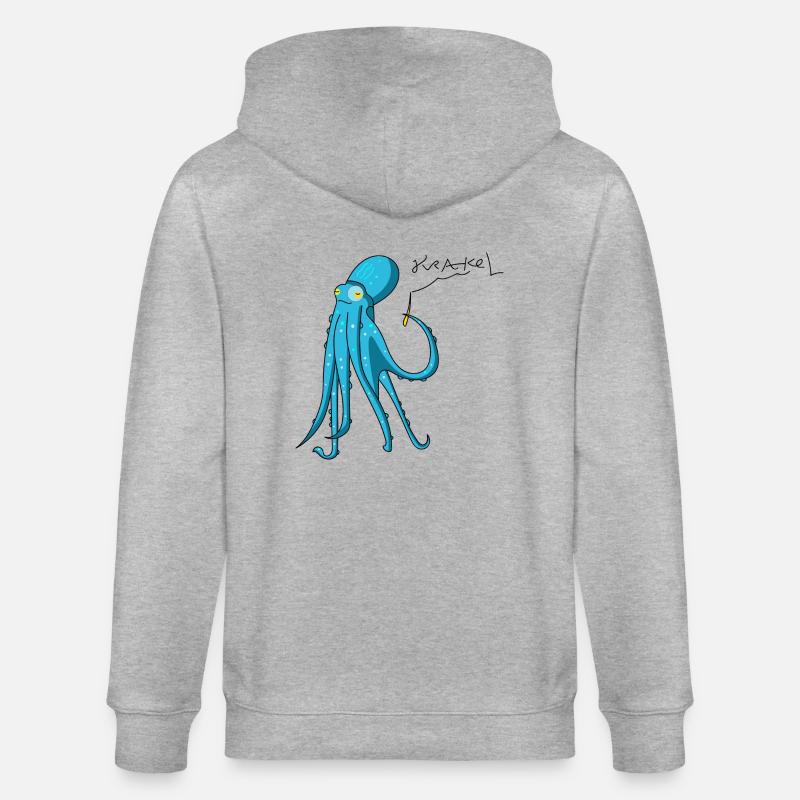 Octopus s'écrase - Veste à capuche bio CULTIVATOR Stanley/Stella Unisexe - gris chiné