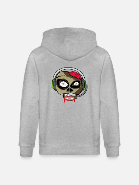 zombie 2 - Stanley/Stella Unisex Bio-Kapuzenjacke CULTIVATOR - Grau meliert