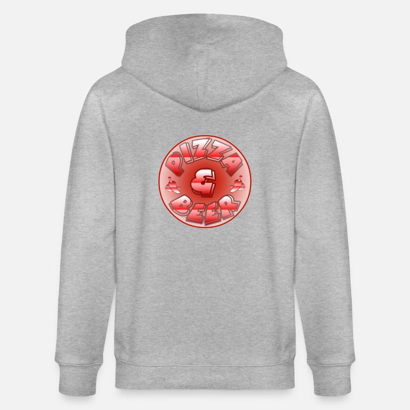 Pizza - Stanley/Stella Unisex Bio-Kapuzenjacke CULTIVATOR  - Grau meliert