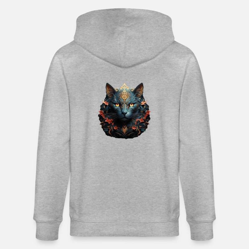 Chat - Veste à capuche bio CULTIVATOR Stanley/Stella Unisexe - gris chiné