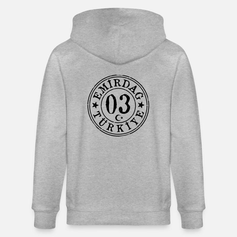 Emirdag 03 Afyon - Stanley/Stella Unisex Bio-Kapuzenjacke CULTIVATOR  - Grau meliert