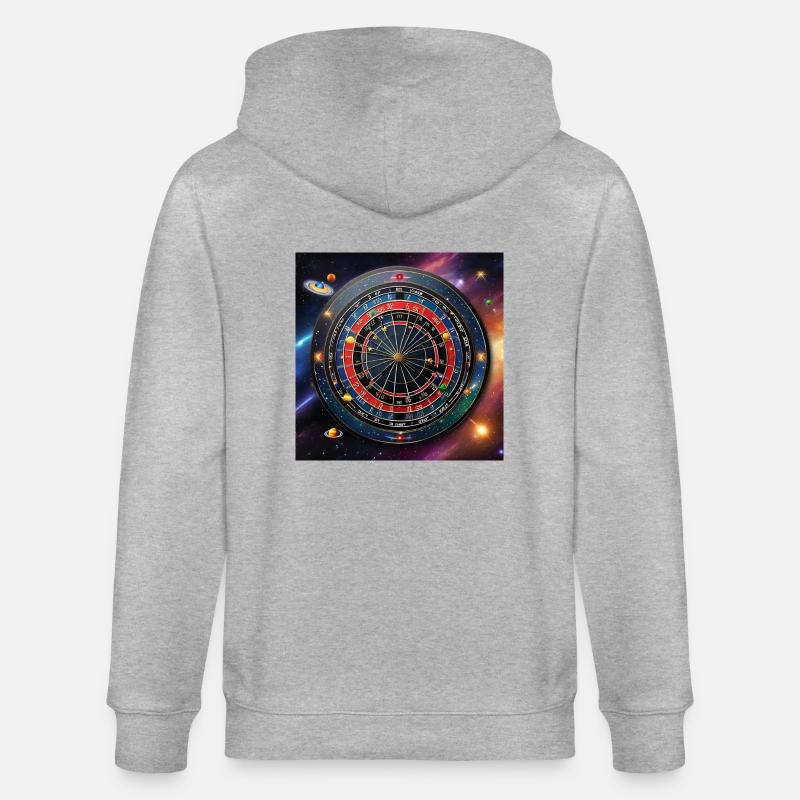 Précision astronomique - Fléchettes dans l’espace - Veste à capuche bio CULTIVATOR Stanley/Stella Unisexe - gris chiné