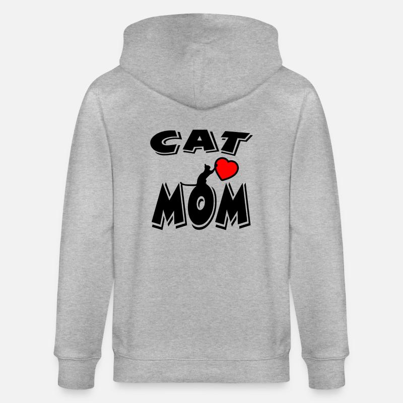Chat - Veste à capuche bio CULTIVATOR Stanley/Stella Unisexe - gris chiné