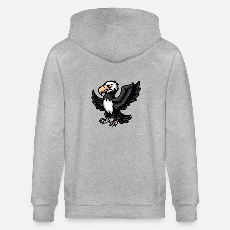 Bande dessinée Eagle - Veste à capuche bio CULTIVATOR Stanley/Stella Unisexe - gris chiné
