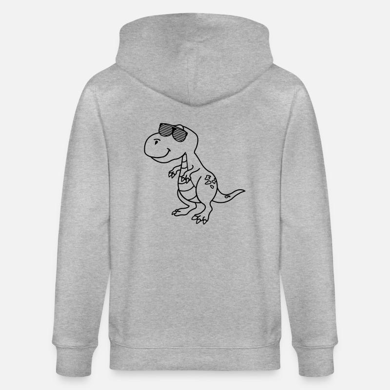 Dinosaure cool - Veste à capuche bio CULTIVATOR Stanley/Stella Unisexe - gris chiné