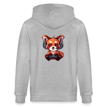 Red Panda Gaming Panda roux Petit panda - Veste à capuche bio CULTIVATOR Stanley/Stella Unisexe - gris chiné - Dos - Luana (180cm)