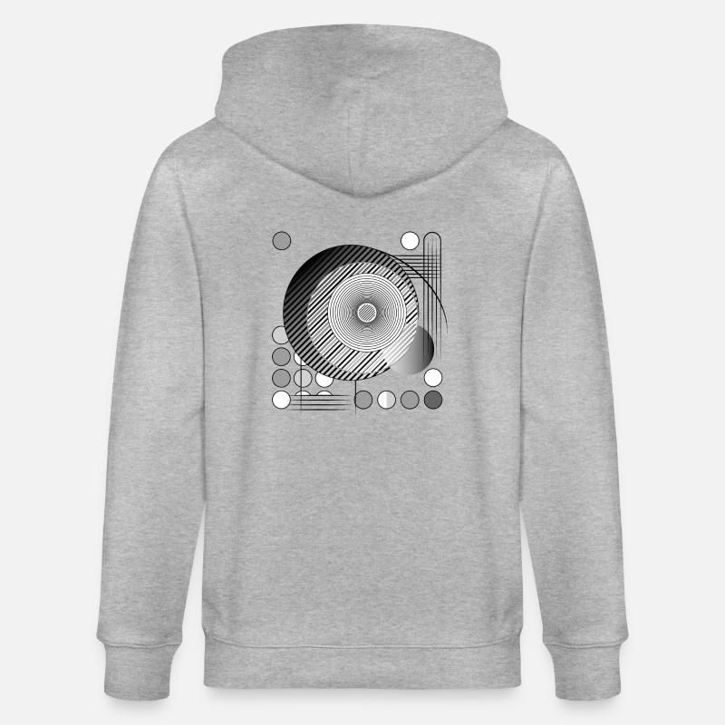 Design "Threads of Perception" - Stanley/Stella Unisex Bio-Kapuzenjacke CULTIVATOR - Grau meliert