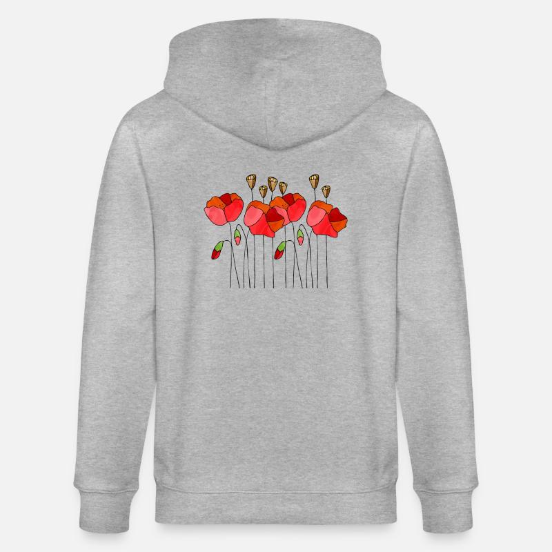 Fleur - Veste à capuche bio CULTIVATOR Stanley/Stella Unisexe - gris chiné