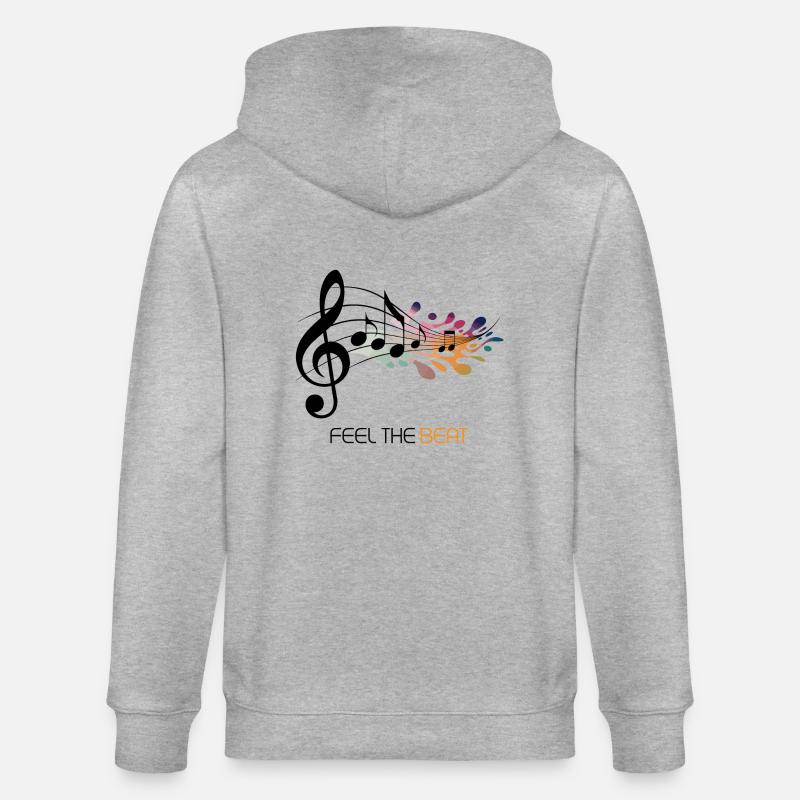 Feel the Beat – Clé abstraite - Veste à capuche bio CULTIVATOR Stanley/Stella Unisexe - gris chiné