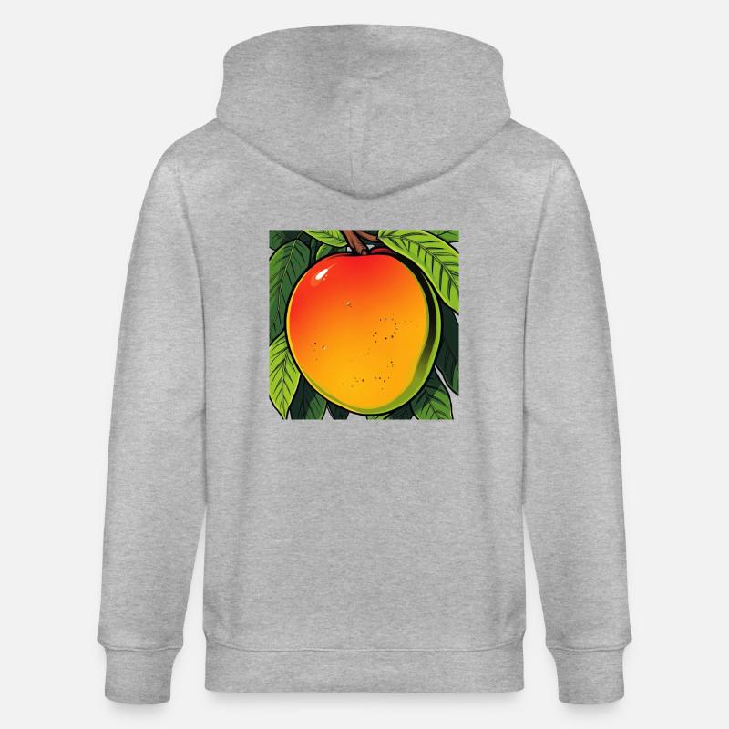 Mango auf einem Baum - Stanley/Stella Unisex Bio-Kapuzenjacke CULTIVATOR  - Grau meliert