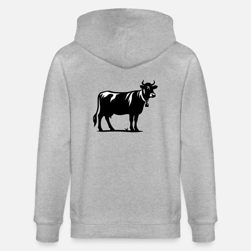 Contour de la vache - Veste à capuche bio CULTIVATOR Stanley/Stella Unisexe - gris chiné