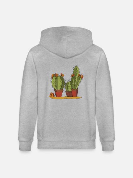 Blumen - Stanley/Stella Unisex Bio-Kapuzenjacke CULTIVATOR  - Grau meliert