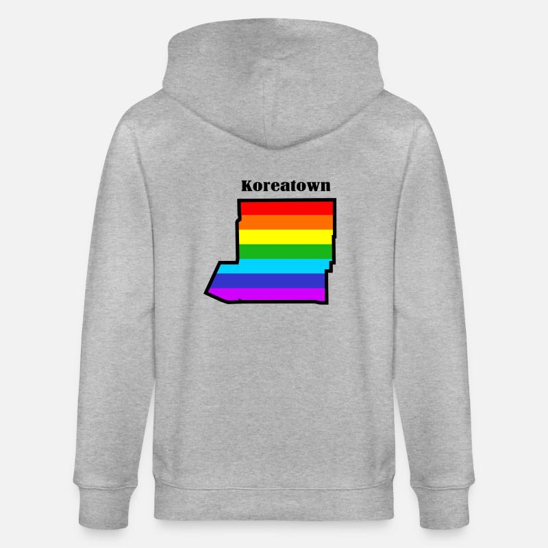 koreatown L.A. Regenbogen - Stanley/Stella Unisex Bio-Kapuzenjacke CULTIVATOR  - Grau meliert