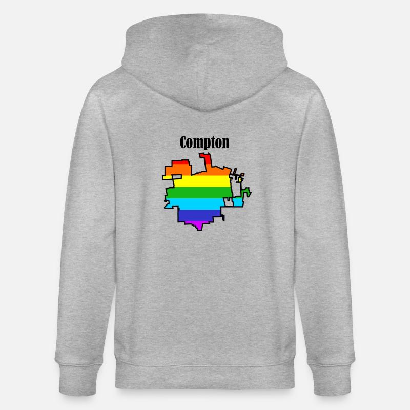 Arc-en-ciel de Compton - Veste à capuche bio CULTIVATOR Stanley/Stella Unisexe - gris chiné
