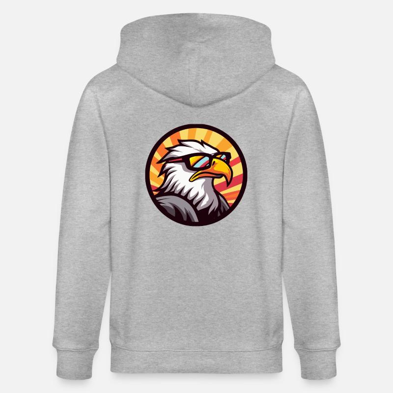Adler Comic Cool - Stanley/Stella Unisex Bio-Kapuzenjacke CULTIVATOR - Grau meliert