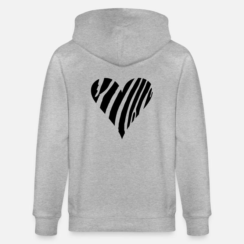 Zebraherz - Stanley/Stella Unisex Bio-Kapuzenjacke CULTIVATOR  - Grau meliert