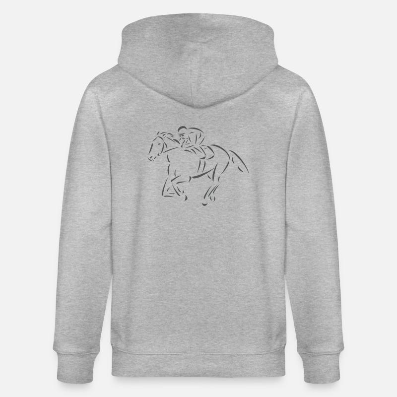 Cheval de course - Veste à capuche bio CULTIVATOR Stanley/Stella Unisexe - gris chiné