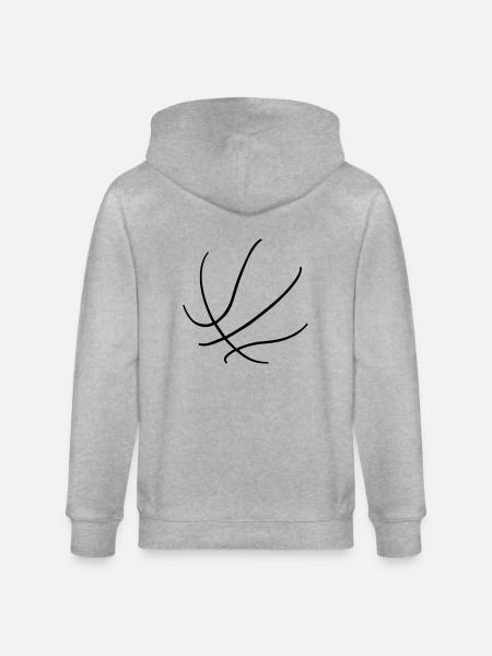 Basketball, dunking - Stanley/Stella CULTIVATOR Unisex Organic Hooded Jacket - heather grey