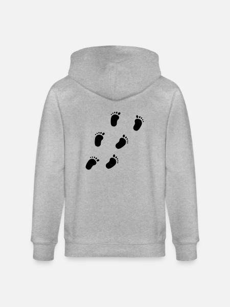 Babyfüße - Stanley/Stella Unisex Bio-Kapuzenjacke CULTIVATOR  - Grau meliert