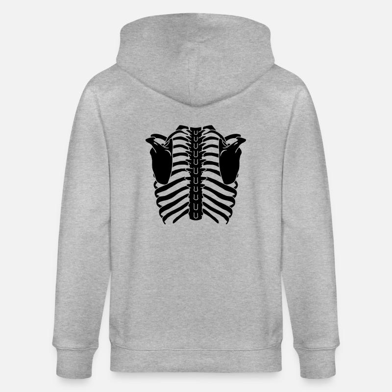cage thoracique (dos) - Veste à capuche bio CULTIVATOR Stanley/Stella Unisexe - gris chiné