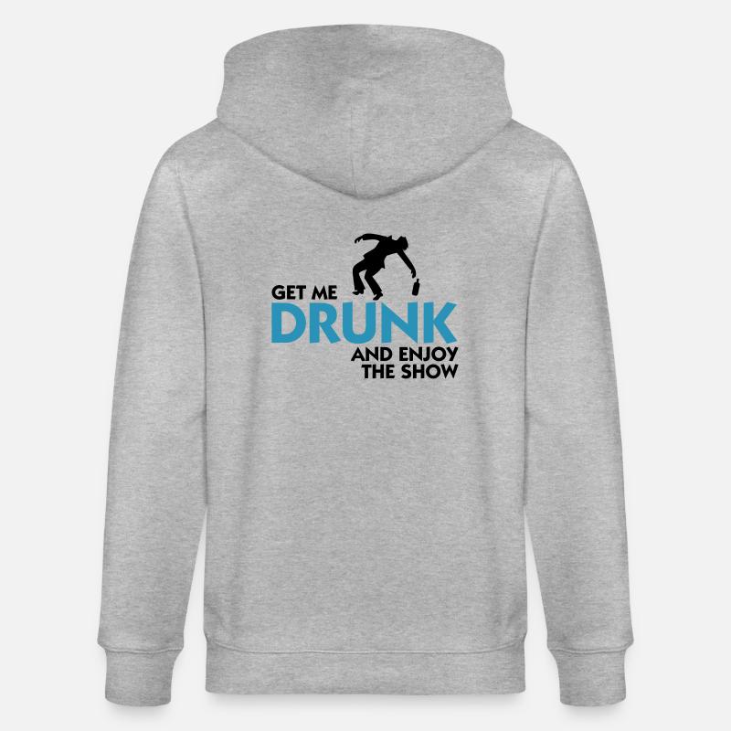 Donnez-moi l alcool et profiter du spectacle! - Veste à capuche bio CULTIVATOR Stanley/Stella Unisexe - gris chiné