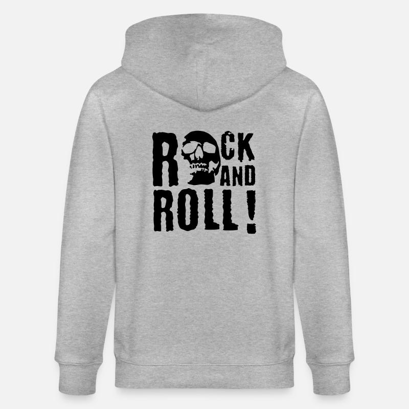 rock_and_roll_d_1c - Veste à capuche bio CULTIVATOR Stanley/Stella Unisexe - gris chiné