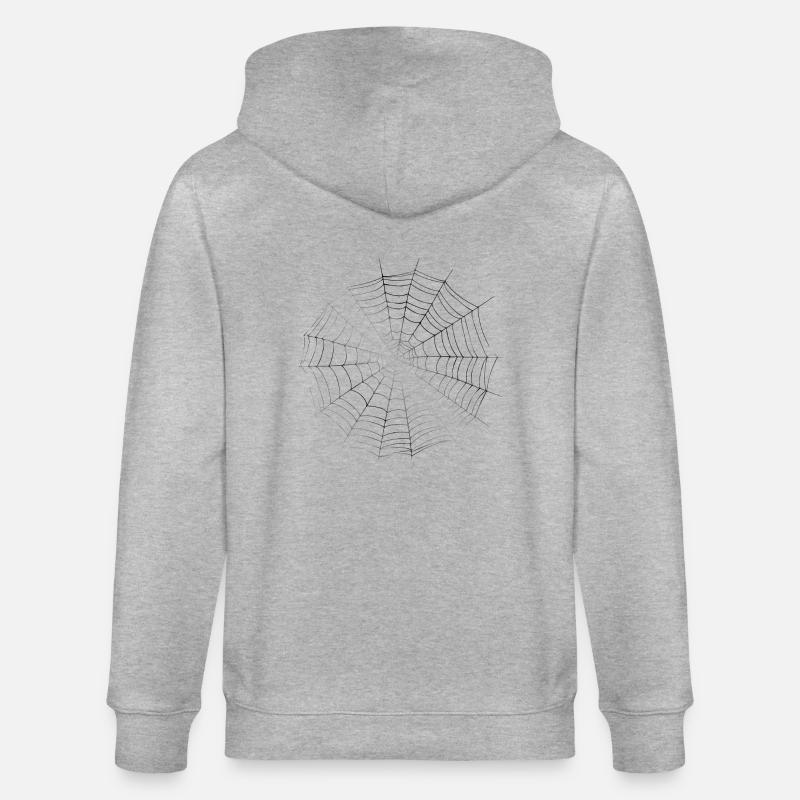 Smiley Spiderweb - Veste à capuche bio CULTIVATOR Stanley/Stella Unisexe - gris chiné