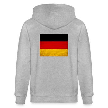 Masque Drapeau allemagne comme used look - Veste à capuche bio CULTIVATOR Stanley/Stella Unisexe - gris chiné - Dos - Luana (180cm)