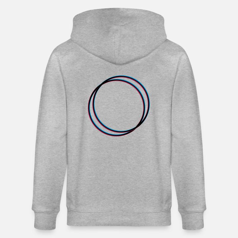 2 cercles 3D - Veste à capuche bio CULTIVATOR Stanley/Stella Unisexe - gris chiné