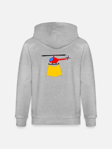 Hubschrauber Kinderparty - Stanley/Stella Unisex Bio-Kapuzenjacke CULTIVATOR  - Grau meliert