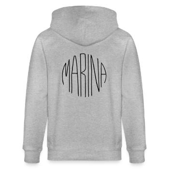 Marina - Veste à capuche bio CULTIVATOR Stanley/Stella Unisexe - gris chiné - Dos - Luana (180cm)