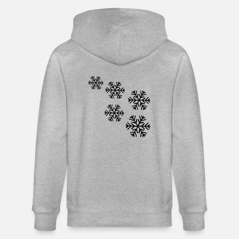 schneeflocken schnee - Stanley/Stella Unisex Bio-Kapuzenjacke CULTIVATOR  - Grau meliert
