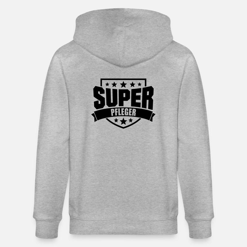 Super Pfleger - Stanley/Stella Unisex Bio-Kapuzenjacke CULTIVATOR  - Grau meliert