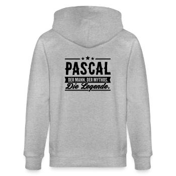 Man Myth Legend Pascal - Veste à capuche bio CULTIVATOR Stanley/Stella Unisexe - gris chiné - Dos - Luana (180cm)