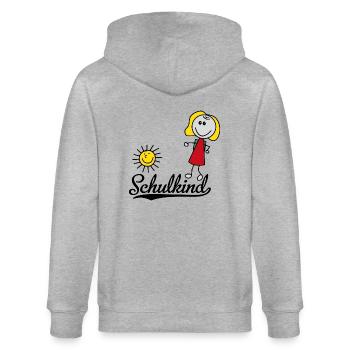 Schulkind - Stanley/Stella Unisex Bio-Kapuzenjacke CULTIVATOR  - Grau meliert - Hinten - Luana (180cm)