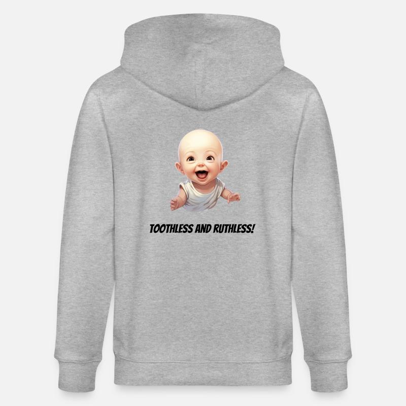 Krokmou et impitoyable ! - Veste à capuche bio CULTIVATOR Stanley/Stella Unisexe - gris chiné