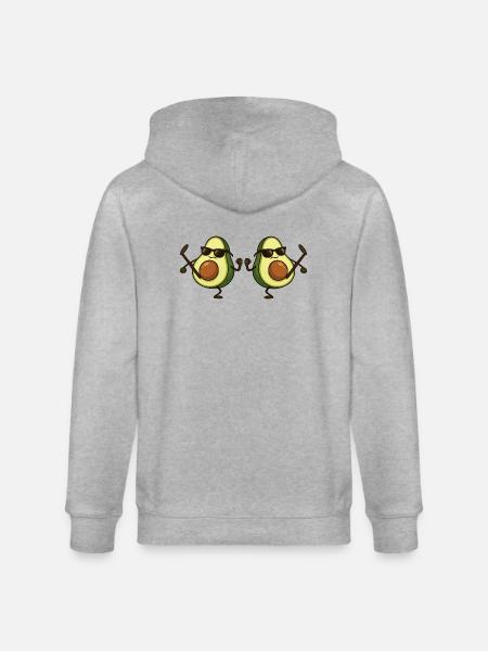 avocado karate 2 - Stanley/Stella Unisex Bio-Kapuzenjacke CULTIVATOR - Grau meliert