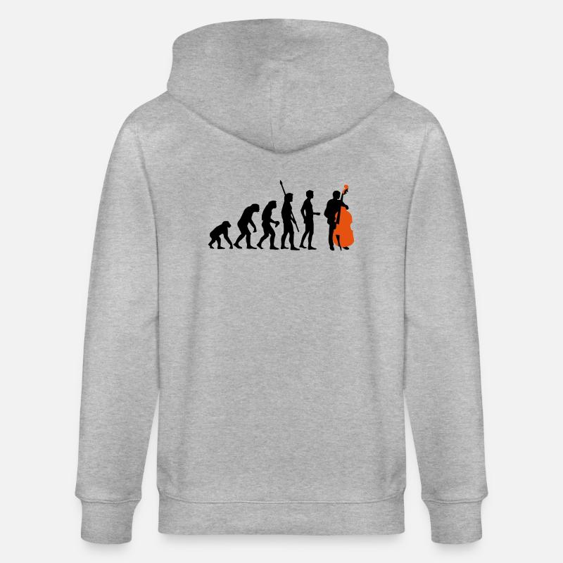 evolution_bass_2c - Veste à capuche bio CULTIVATOR Stanley/Stella Unisexe - gris chiné