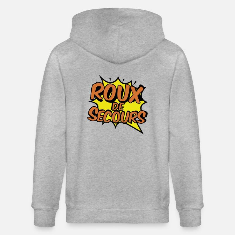 ROUX DE SECOURS COMIC STYLE - Veste à capuche bio CULTIVATOR Stanley/Stella Unisexe - gris chiné